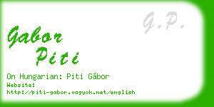gabor piti business card